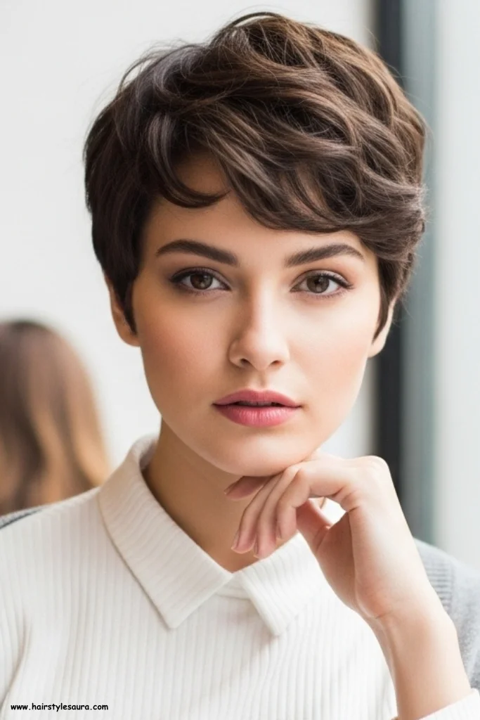 Pixie Cut with Defined Curls