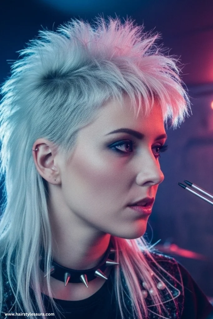 12 Bold Mullet Wolf Cut Ideas Women Are Loving Right Now 9 Platinum Punk Mullet