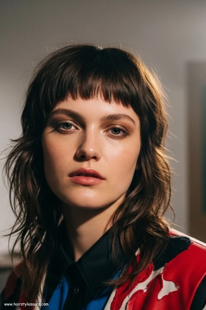 12 Shag Cuts for Wavy Hair Ideas That Look Effortlessly Chic 9 Shag with Micro Bangs