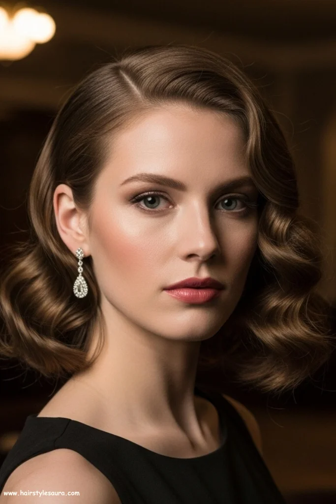 Top 13 Long Oval Face Hairstyles Ideas for All Hair Types 9 Side-Parted Curls