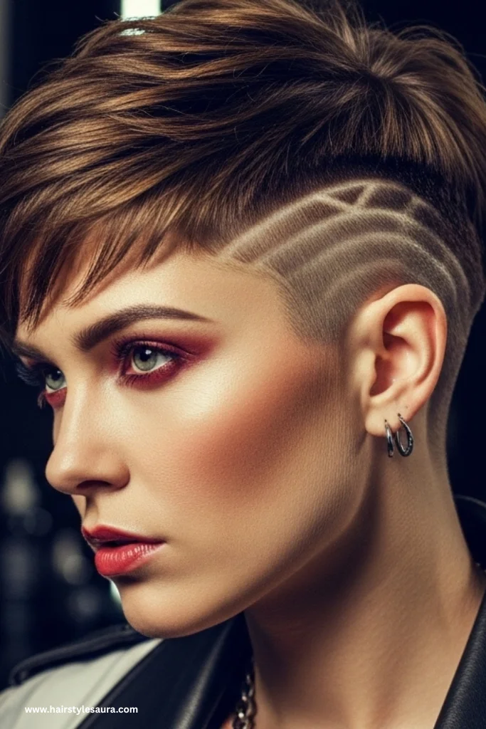 13 Bold and Beautiful curly pixie cuts 4c hair You Need to Try 9 Undercut Pixie with Geometric Designs