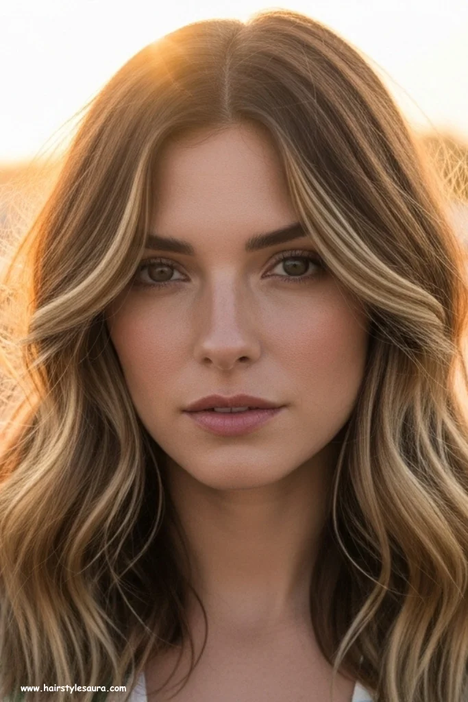 10 Gorgeous Layered Haircut Ideas for Medium Hair Every Woman Will Love 9 Wavy Layers with Balayage