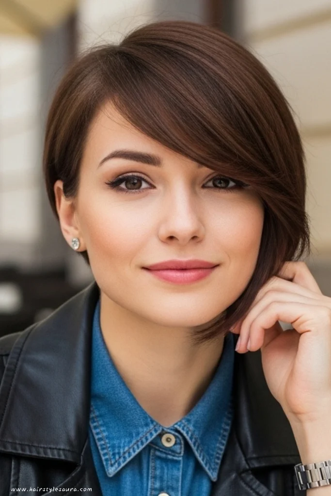 12 Gorgeous Korean Wolf Cut with Bangs Ideas Every Woman Should Try 9 Wolf Cut with Side-Swept Bangs