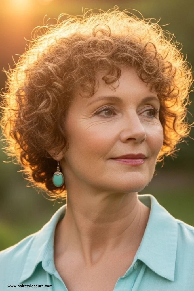 10 Flattering Hairstyles for Women Over 50 with Thick Hair 10 Curly Crop Cut