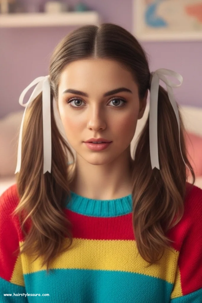 10 Bold and Beautiful 80s Hairstyles Women Are Loving Again 10 Ribbon-Tied Pigtails