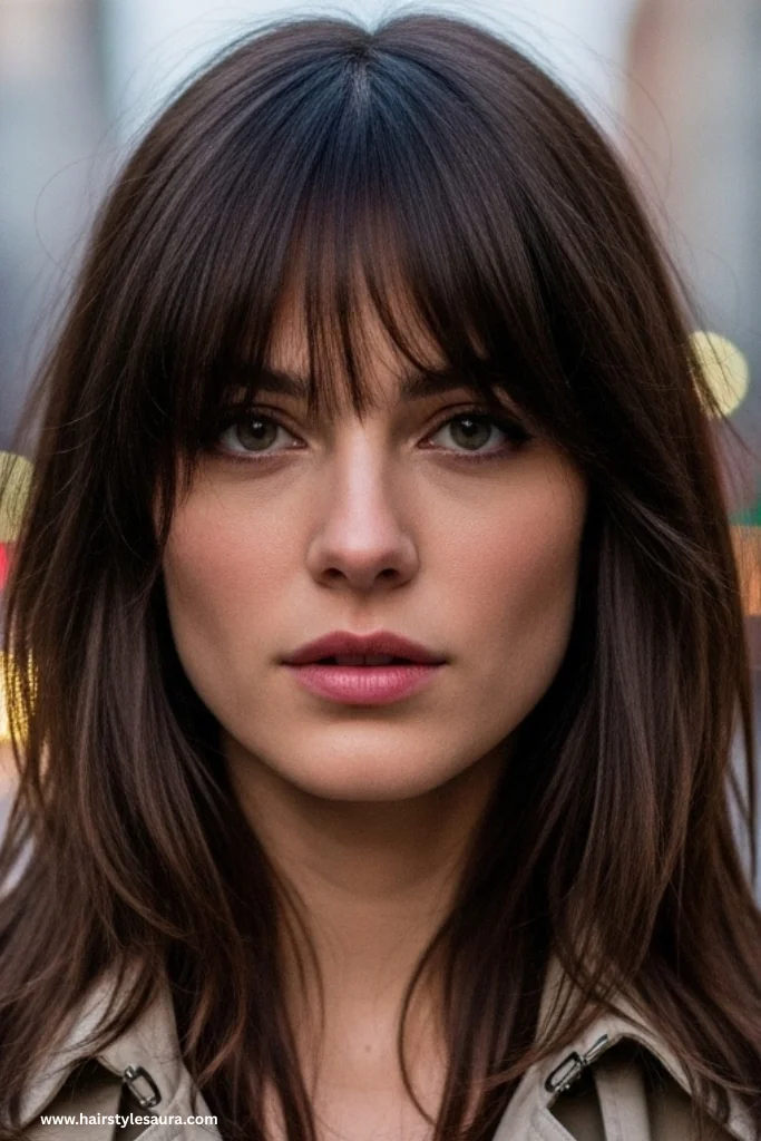 12 Stylish Shag Cuts for Straight Hair Ideas Every Woman Should Try 10 Shag with Long Bangs