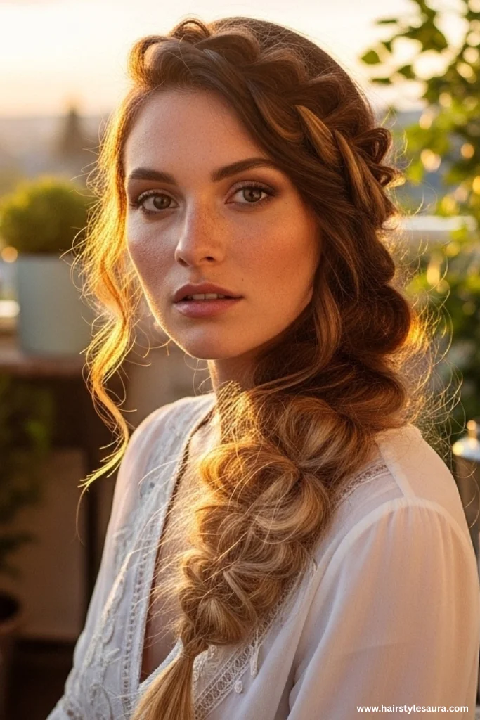 12 Flirtatious Valentines Hairstyles Ideas to Make Hearts Skip a Beat 10 Side Braid with Loose Waves