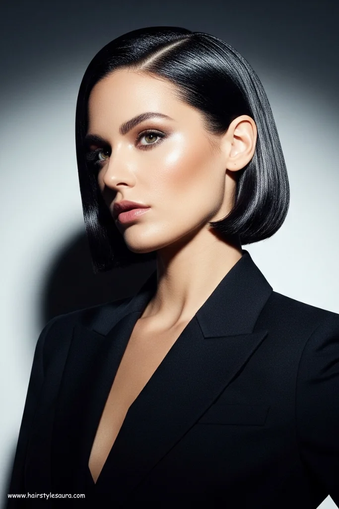 10 Iconic 90s Short Hairstyles ideas for a Retro-Chic Look 10 The Slicked Back Bob