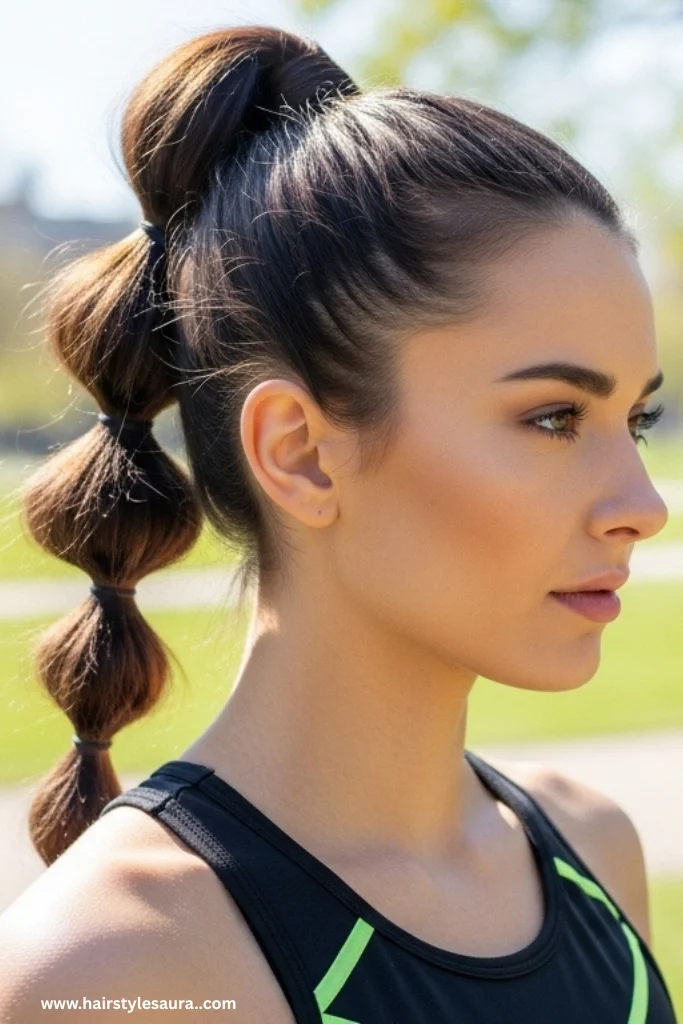 12 Easy Cute Hairstyles Every Woman Can Try in Minutes 6 Bubble Ponytail