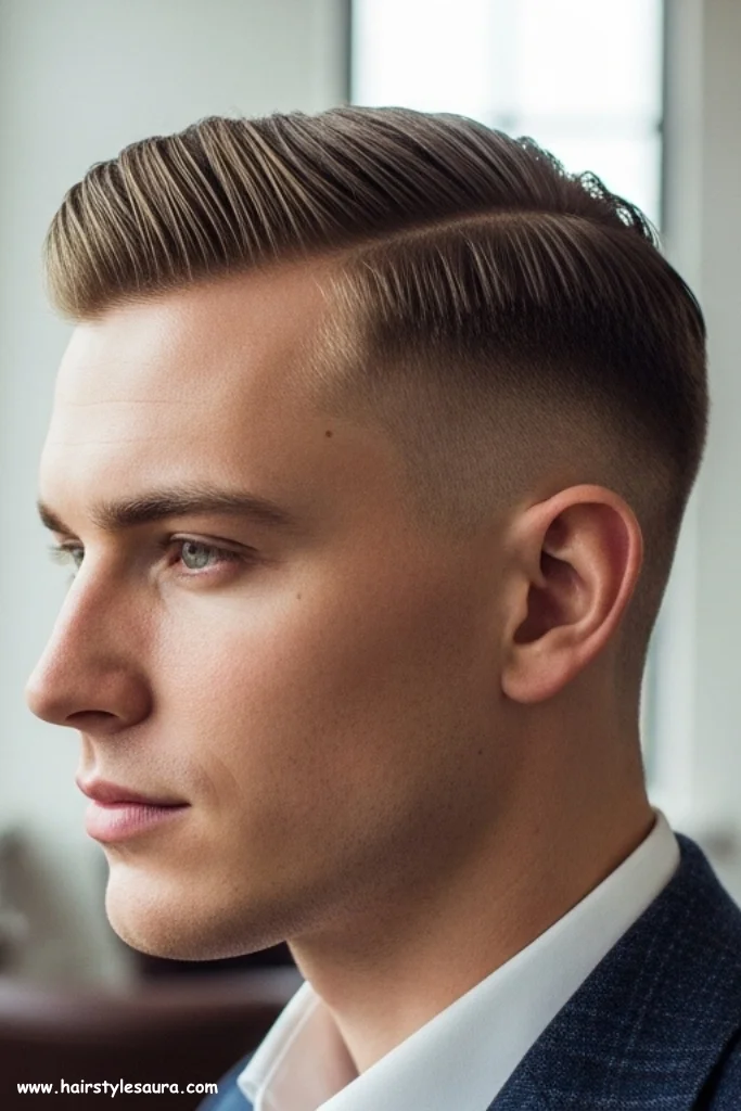 12 Trendy Gentleman’s Cut Hairstyle Styles for 2025 2 Classic Side Part