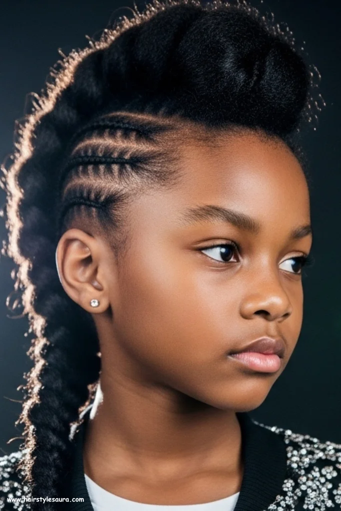 12 Adorable Little Black Girls Hairstyles Braids That Shine with Style 12 Cornrowed Crown