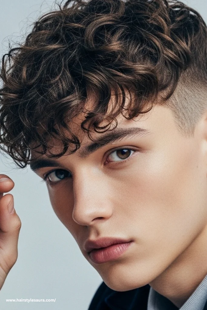 13 Cute Hairstyles for Short and Curly Hair for Men Who Want to Stand Out 11 Curly Fringe