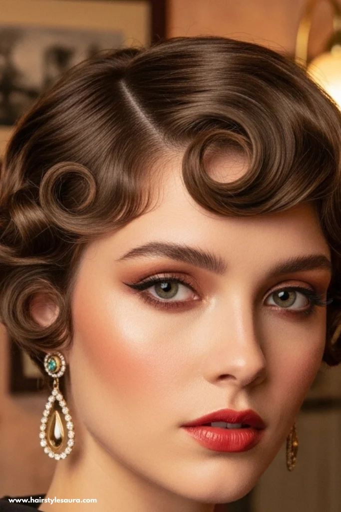 11 Trendy Curly Pixie Cuts Bangs Ideas for 2025 9 Defined Curl Pixie with Curved Bangs