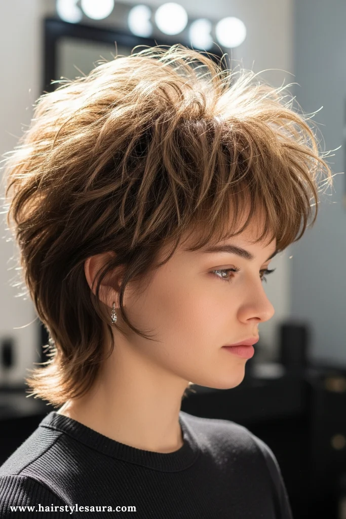 12 Fluffy Wolf Cut Ideas for Women Who Love Volume and Edge 7 Fluffy Layered Wolf Cut with Volume on Top