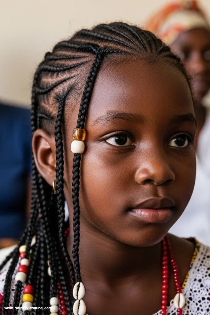 12 Adorable Little Black Girls Hairstyles Braids That Shine with Style 7 Fulani-Inspired Braids