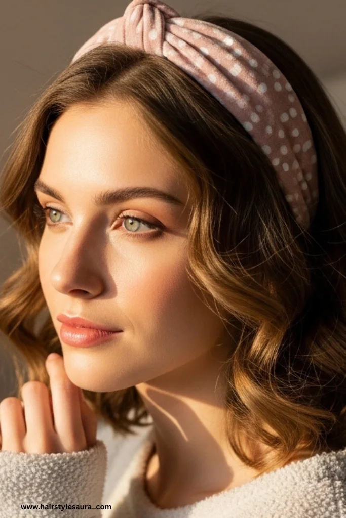 12 Easy Cute Hairstyles Every Woman Can Try in Minutes 10 Headband with Waves