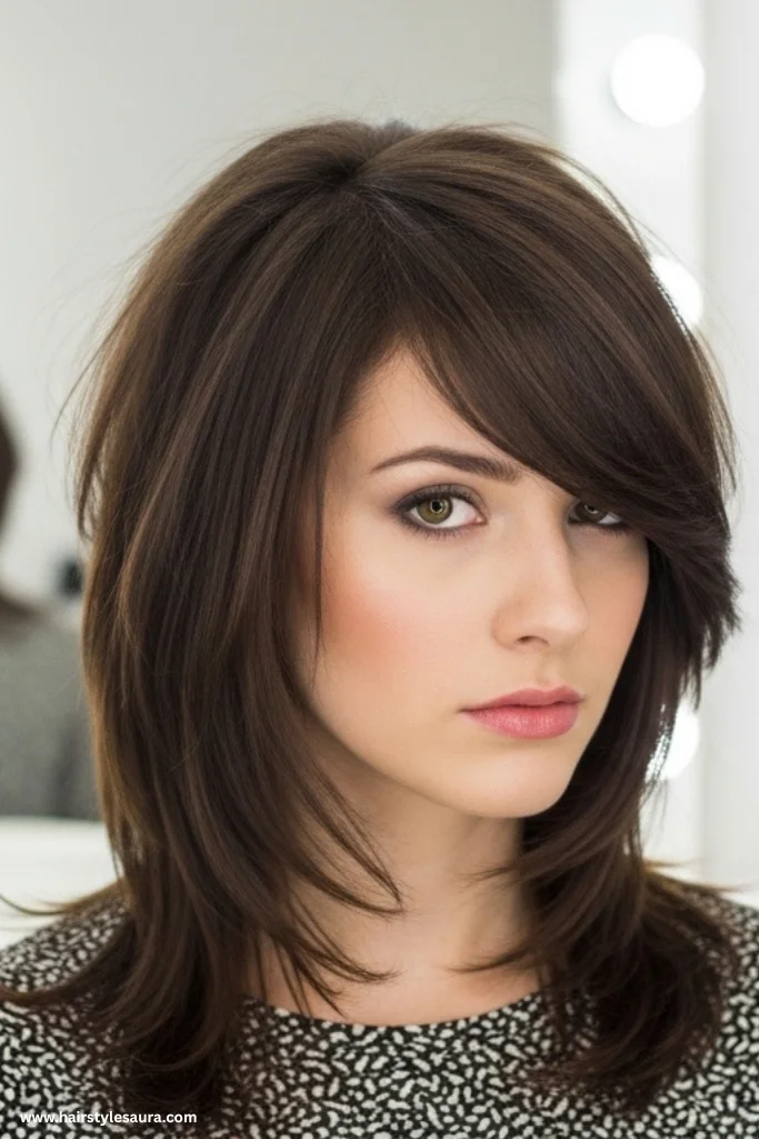 11 Beautiful Layered Haircuts Ideas for Long Hair That Add Life & Style 6 Layered Cut with Side Part