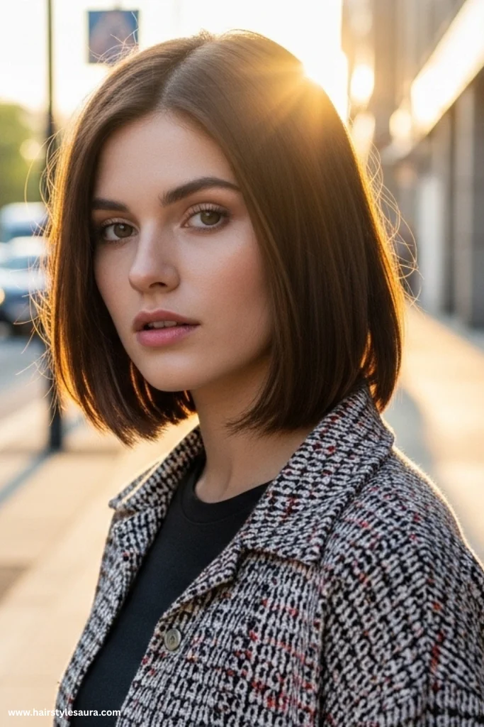 10 Flattering Layered Haircuts Ideas for Straight Hair for All Lengths 3 Layered Lob (Long Bob) for Straight Hair