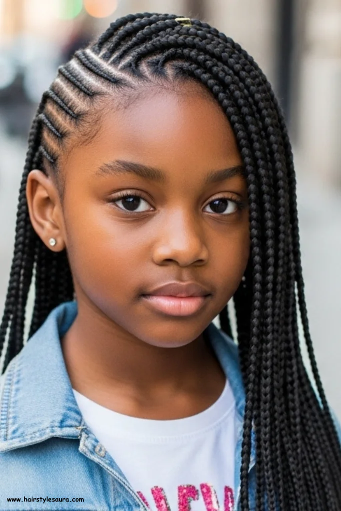 12 Adorable Little Black Girls Hairstyles Braids That Shine with Style 4 Lemonade Braids for Kids