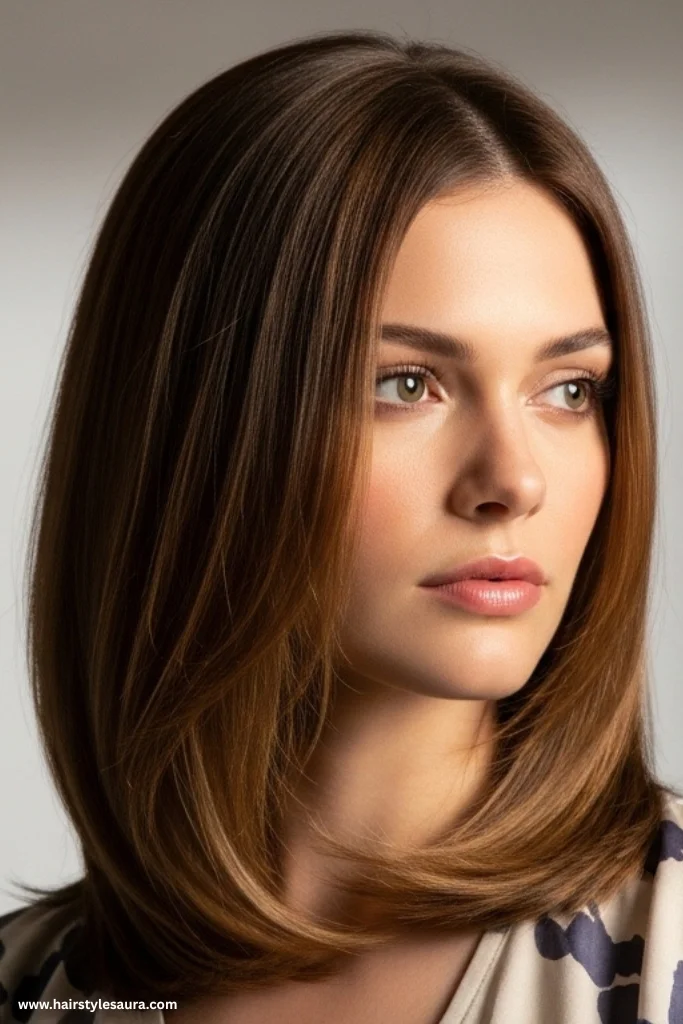 10 Best Layered Haircuts Ideas for Shoulder Length Hair 9 Long V-Layers