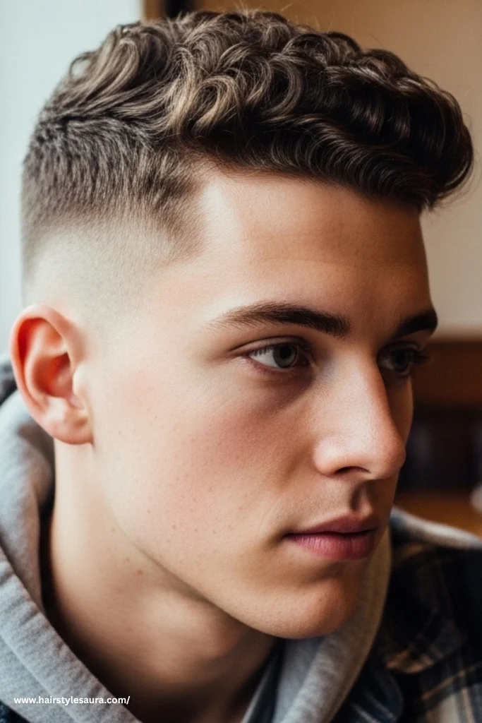13 Cute Hairstyles for Short and Curly Hair for Men Who Want to Stand Out 8 Low Fade with Defined Curls
