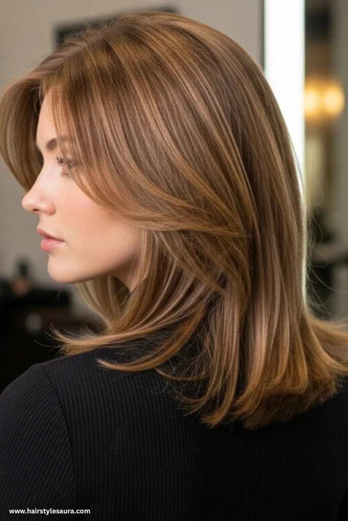 12 Gorgeous layered haircuts ideas for medium hair That Add Volume & Style 8 Medium Layers with Highlights