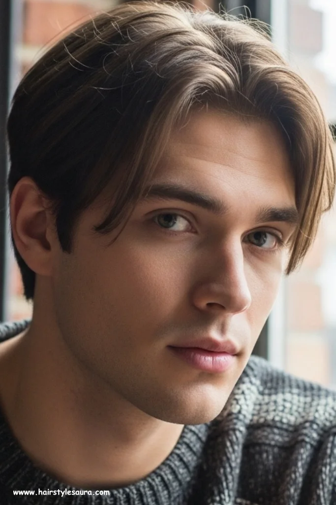 12 Cute Hairstyle Ideas for Men That Are Stylish and Easy to Rock 5 Medium-Length Curtain Bangs