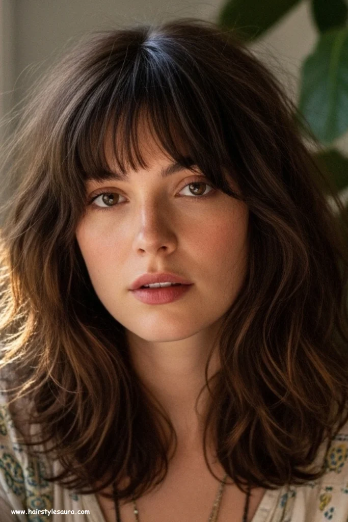 12 Shaggy Layered Haircut Ideas That Add Texture, Volume, and Edge 5 Mid-Length Shag with Curtain Bangs