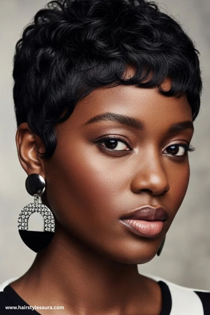 10 Stunning Curly Pixie Cuts Black Women Ideas That Radiate Confidence 9 Pixie Cut with Curly Bangs