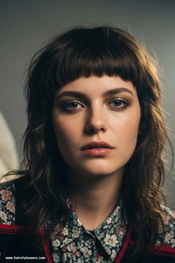 12 Shaggy Layered Haircut Ideas That Add Texture, Volume, and Edge 9 Shag with Micro Bangs