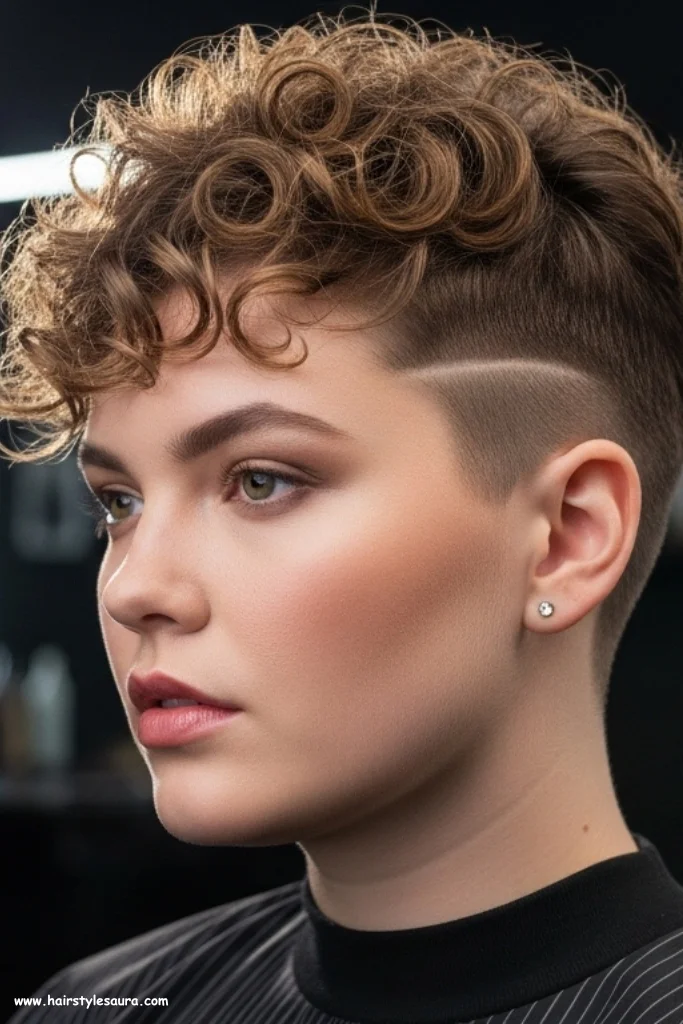 10 Flattering curly pixie cuts chubby face That Look Stunning 6 Short Curly Pixie with Undercut