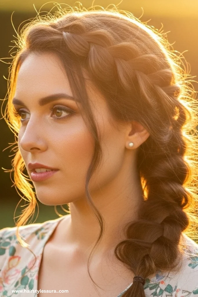 12 Easy Cute Hairstyles Every Woman Can Try in Minutes 7 Side Braid