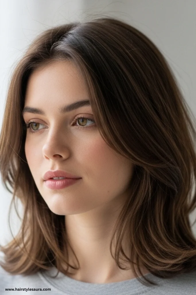 12 Gorgeous layered haircuts ideas for medium hair That Add Volume & Style 2 Soft Feathered Layers