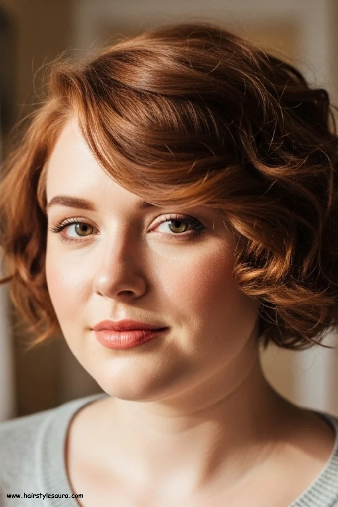 10 Flattering curly pixie cuts chubby face That Look Stunning 2 Soft Side-Swept Curly Pixie