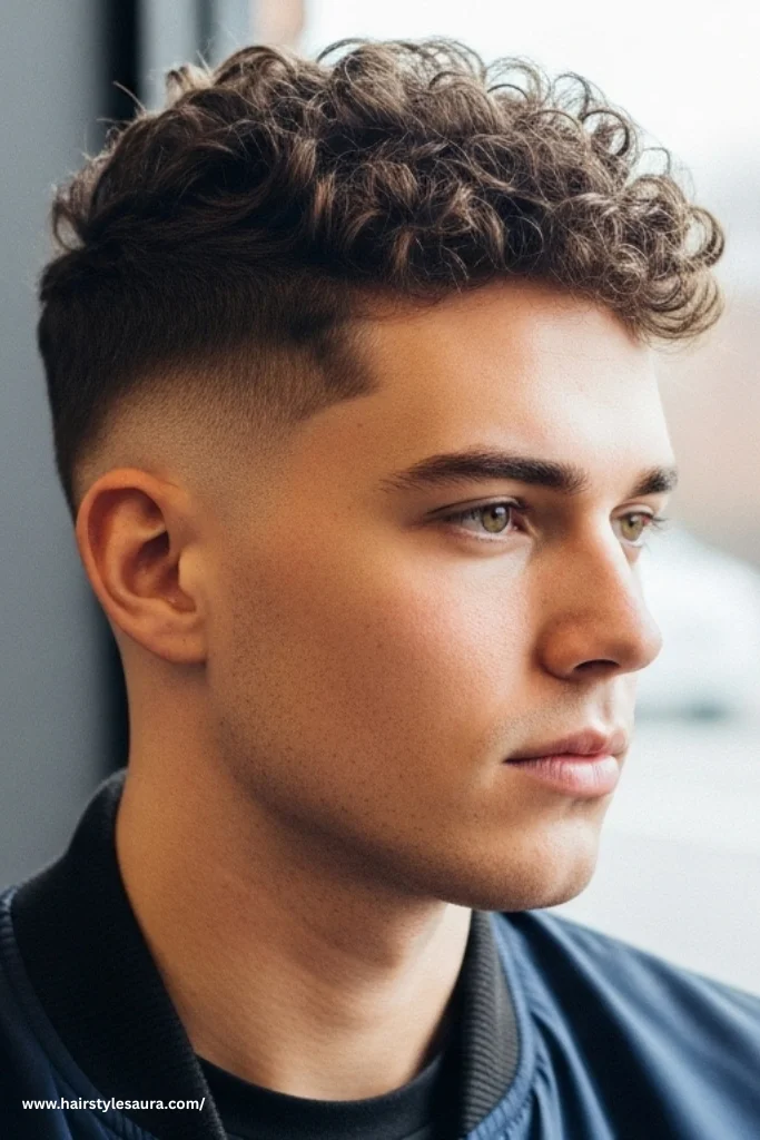 13 Cute Hairstyles for Short and Curly Hair for Men Who Want to Stand Out 2 Taper Fade with Natural Curls
