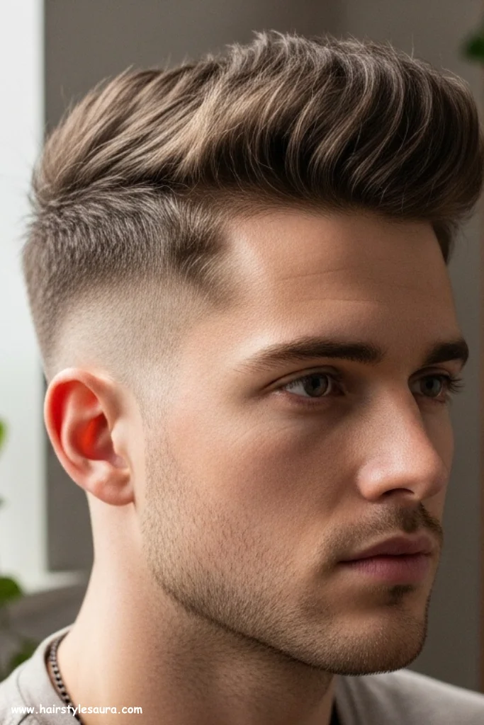 12 Trendy Gentleman’s Cut Hairstyle Styles for 2025 10 Textured Top with Mid Fade