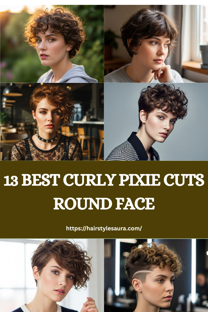 curly pixie cuts round face