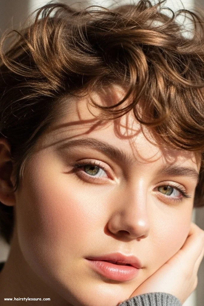 10 Flattering curly pixie cuts chubby face That Look Stunning 5 Tousled and Textured Pixie