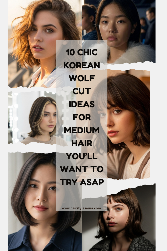 korean wolf cut ideas for medium hair