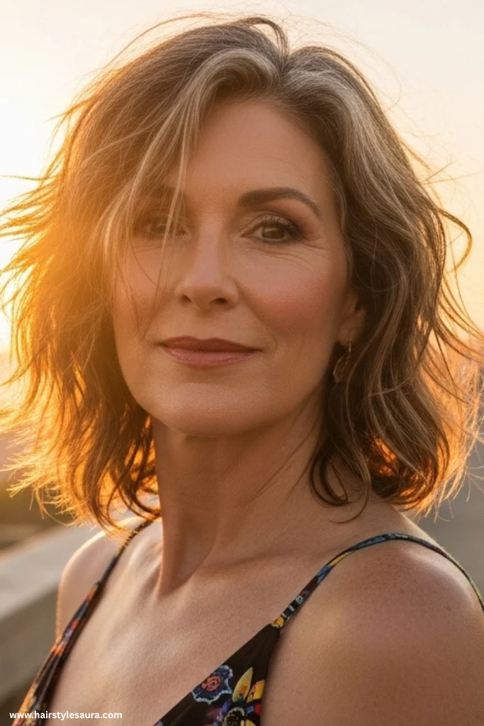 13 Elegant Short Hairstyles Women Over 60 Are Loving Right Now 12 Tousled Waves