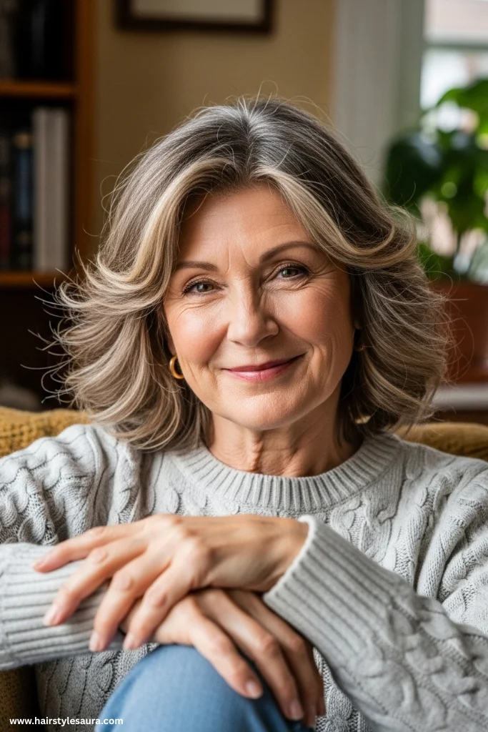 13 Elegant Short Hairstyles Women Over 60 Are Loving Right Now 4 Feathered Layers